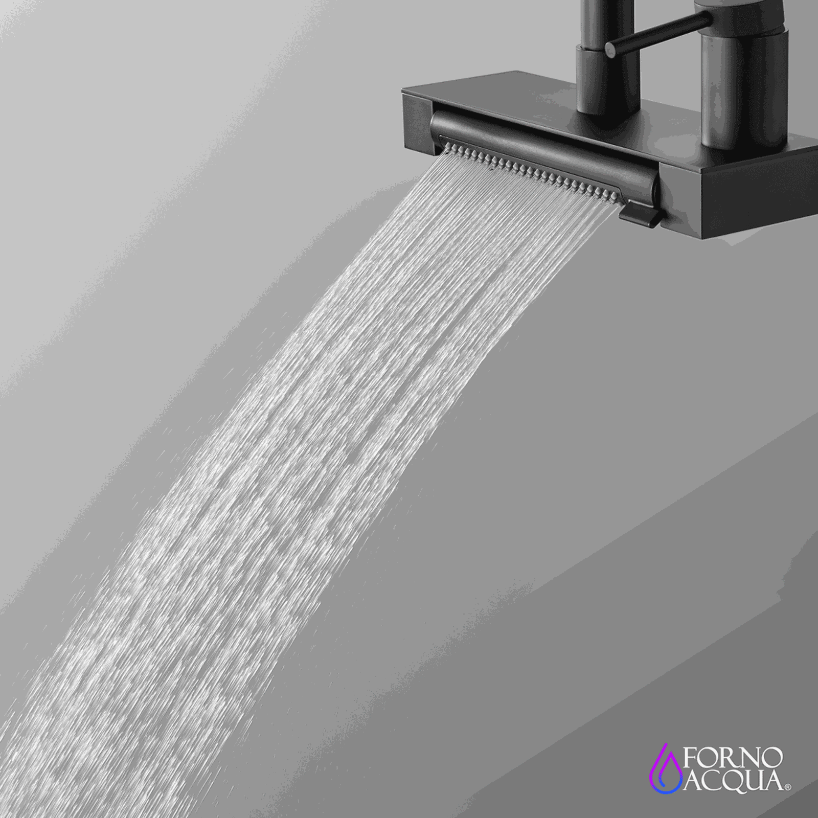 Forno Acqua 4 function pull-Down Waterfall Kitchen Faucet Black - FCWCMBKD1