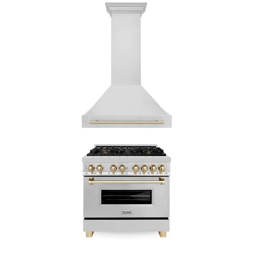 ZLINE 36-inch kitchen package 2AKP-RARH36-G