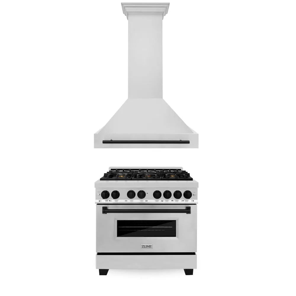 ZLINE 36-inch kitchen package 2AKP-RARH36-MB