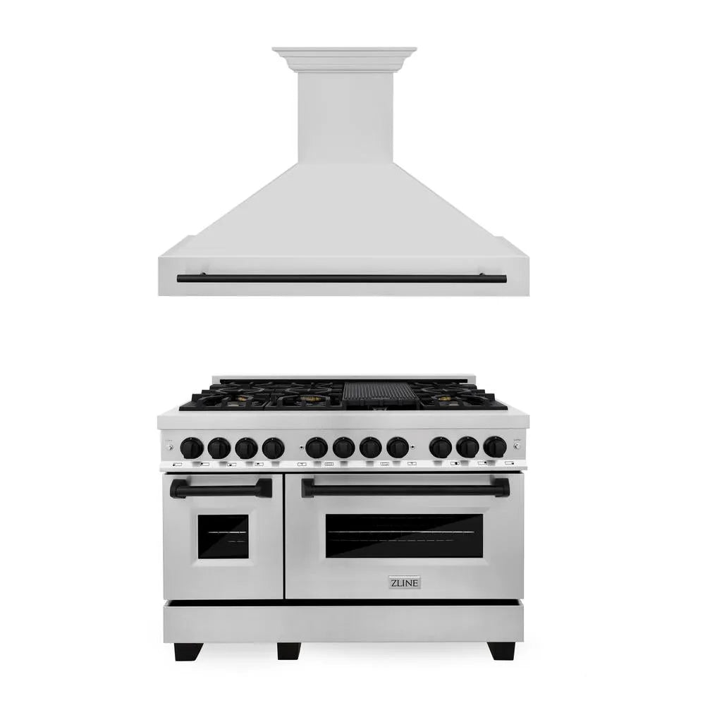 ZLINE 48-inch kitchen package 2AKP-RARH48-MB