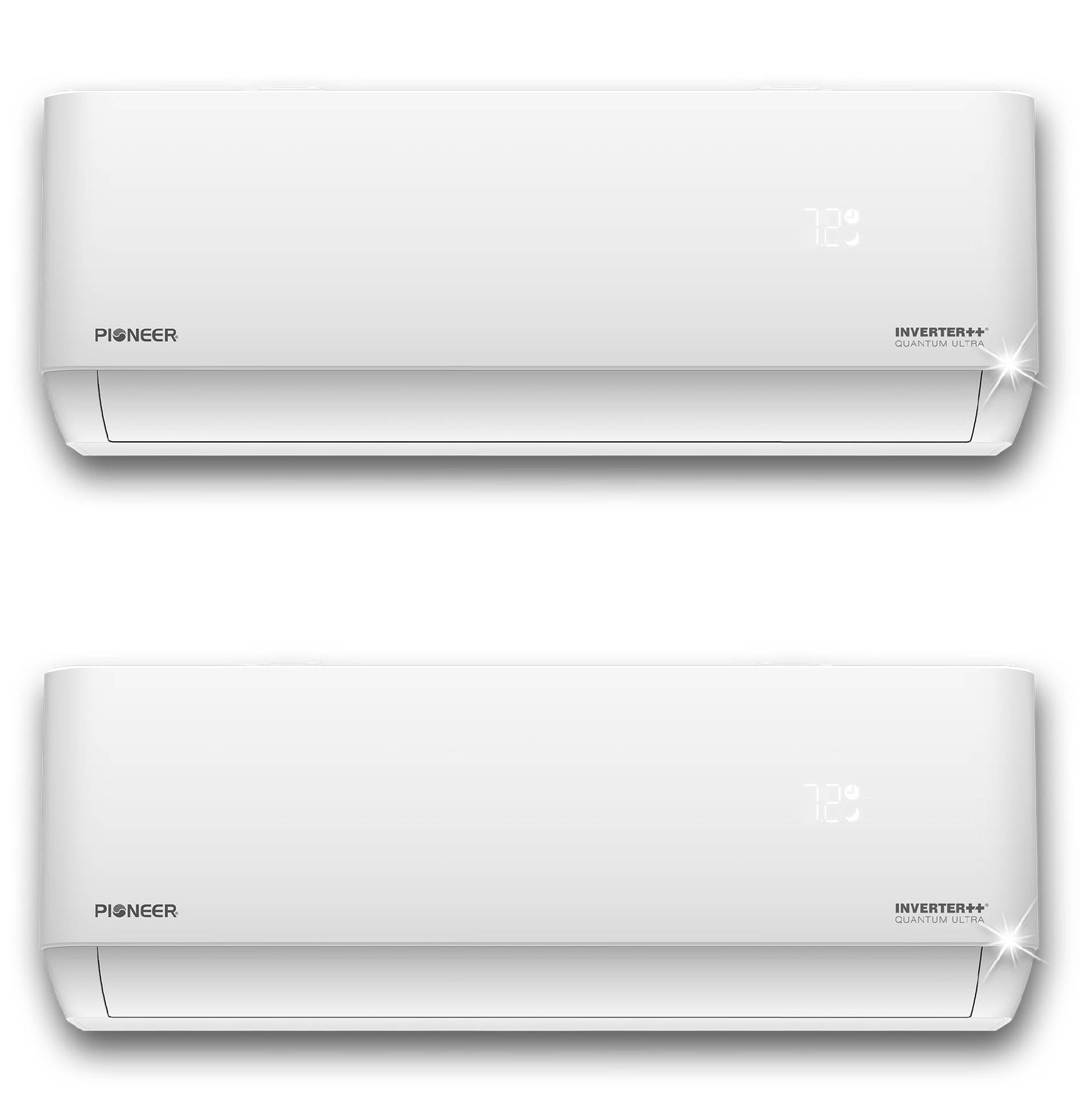 Pioneer Dual Split 21,000 BTU (9K + 12K) 1.5-Ton Quantum Ultra Wi-Fi 24 SEER2 Energy-Star Multi (2) Zone Wall Mount Air Conditioner Heat Pump 230-Volt