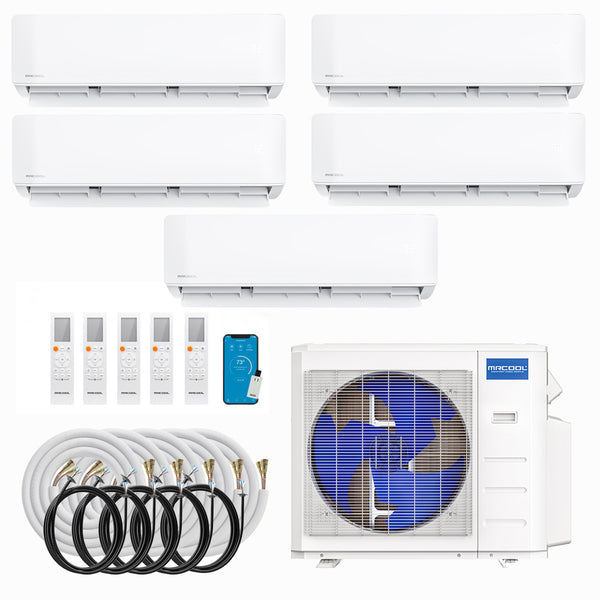 MRCOOL DIY 5th Gen Multi-Zone 5-Zone 36,000 BTU 23 SEER2 (6K + 6K + 6K + 6K + 6K) Ductless Mini-Split Air Conditioner and Heat Pump