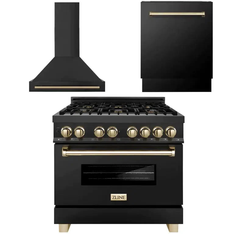 ZLINE 36-inch kitchen package 3AKP-RABRHDWV36-G