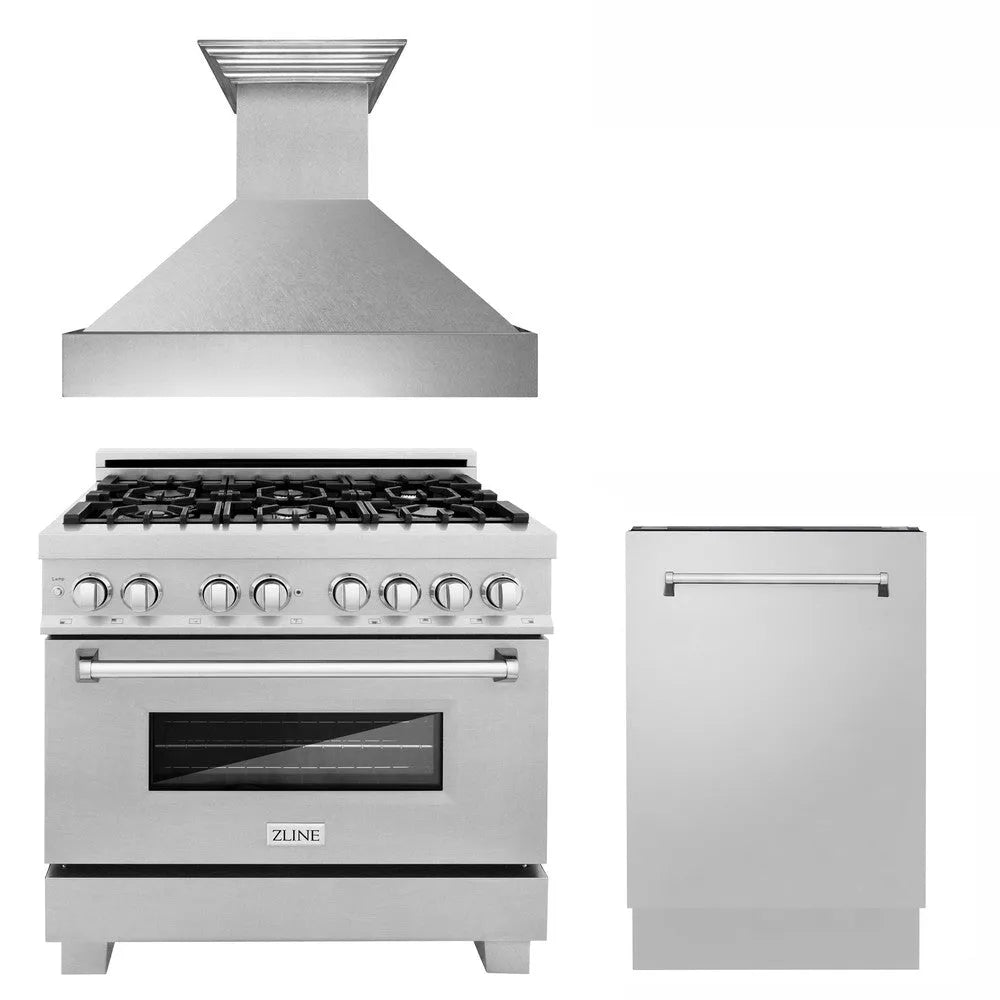 ZLINE 36-inch kitchen package 3KP-RASRH36-DWV