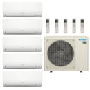 Daikin Aurora 5-Zone Ductless Mini Split AC & Heat Pump 48000 BTU (9K+9K+9K+12K+12K), Wall Mount Units, 230V - R32
