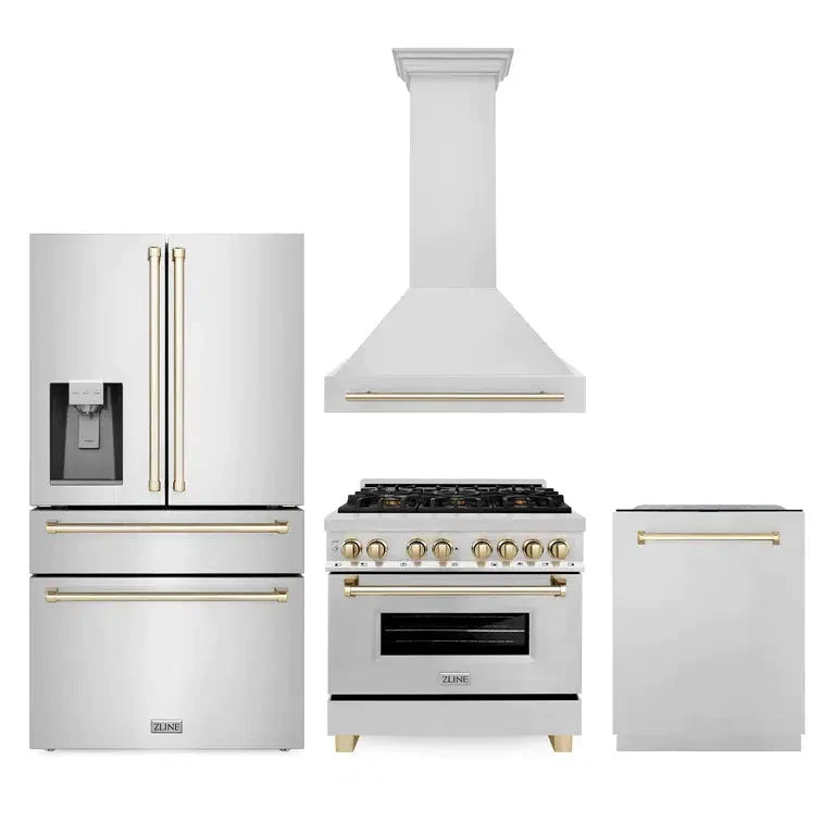 ZLINE 36-inch kitchen package 4AKPR-RARHDWM36-G