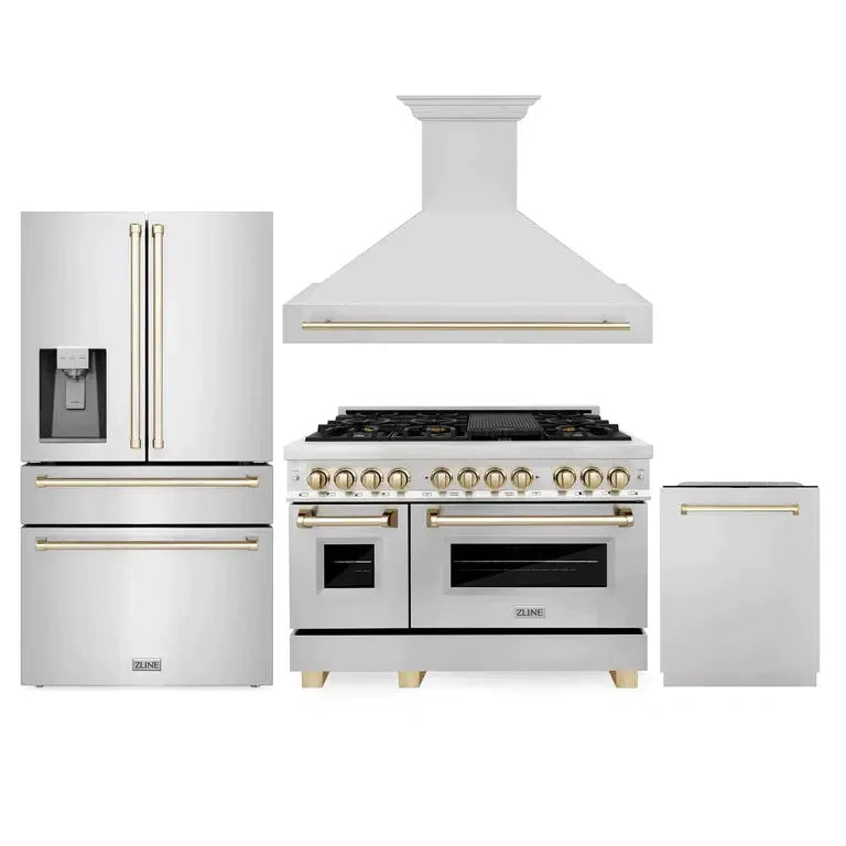 ZLINE 48-inch kitchen package 4AKPR-RARHDWM48-G