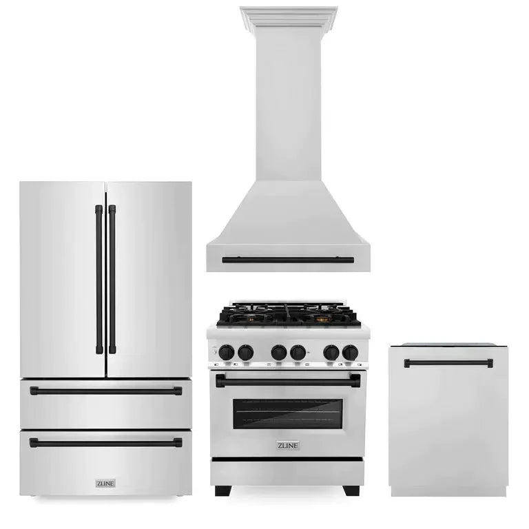 ZLINE 30-inch kitchen package 4KAPR-RARHDWM30-MB
