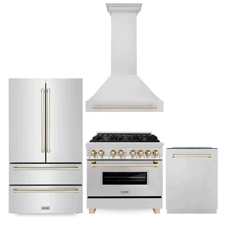 ZLINE 36-inch kitchen package 4KAPR-RARHDWM36-G