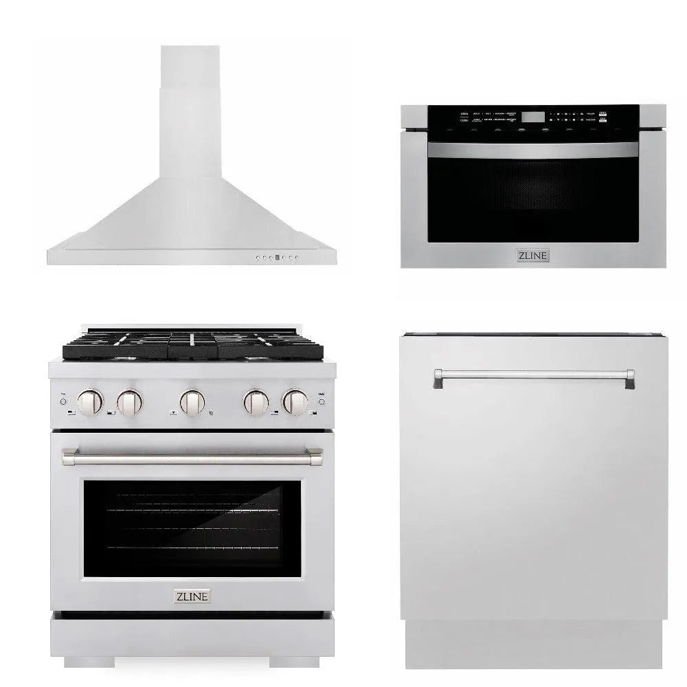 ZLINE 30-inch kitchen package 4KP-SGRRH30-MWDWV