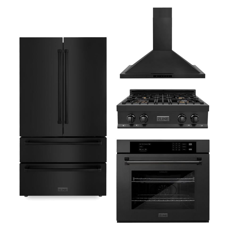 ZLINE 30-inch kitchen package 4KPR-RTBRH30-AWS