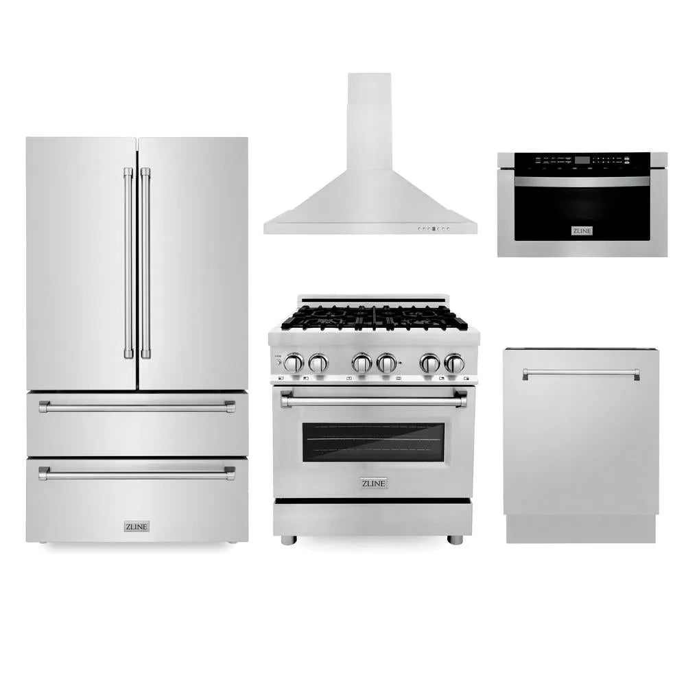 ZLINE 30-inch kitchen package 5KPR-RARH30-MWDWV