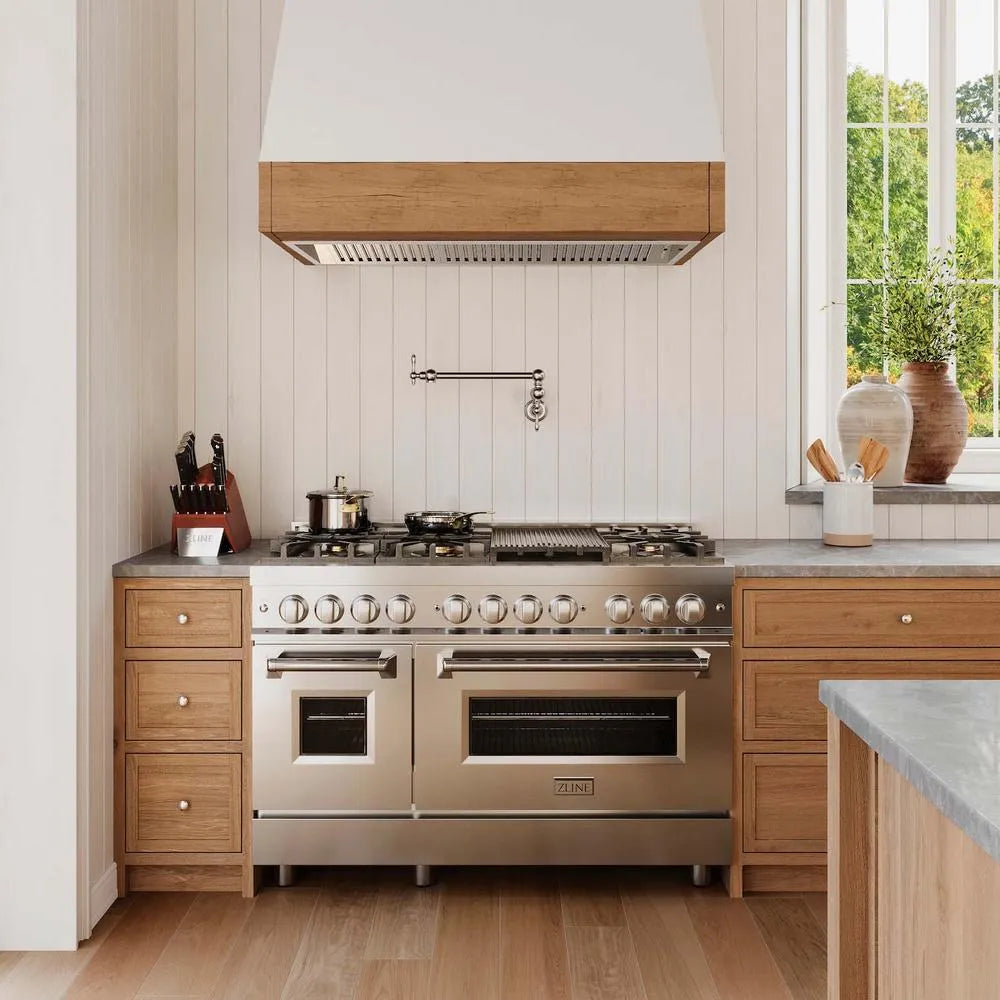 ZLINE Legacy 48-inch range in stainless steel RA-BR-48, view 2