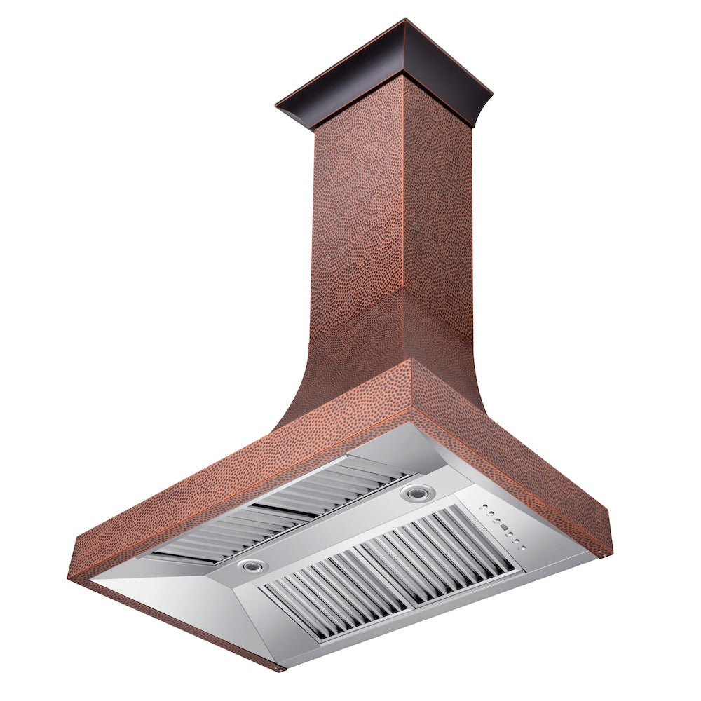 ZLINE Designer 30-inch range hood in hand-hammered copper 8632H-30, view 6