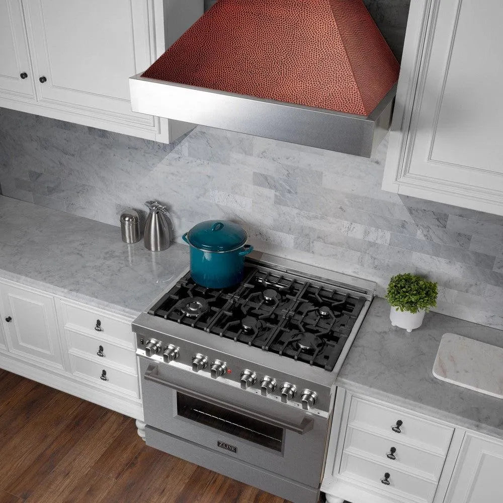 ZLINE 36-inch range hood in satin stainless steel 8654HH-36, view 7