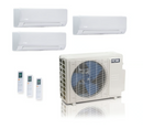 ACiQ Standard 27,000 BTU 25 SEER2 3 Zone Wall Mount Mini Split Heat Pump System 230V - 6 + 6 + 12