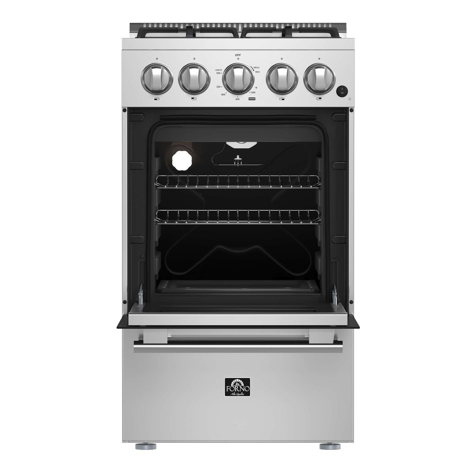 Forno Lamazze 20-Inch Freestanding Gas Range, Compact Design, Energy Efficient - FFSGS6265-20
