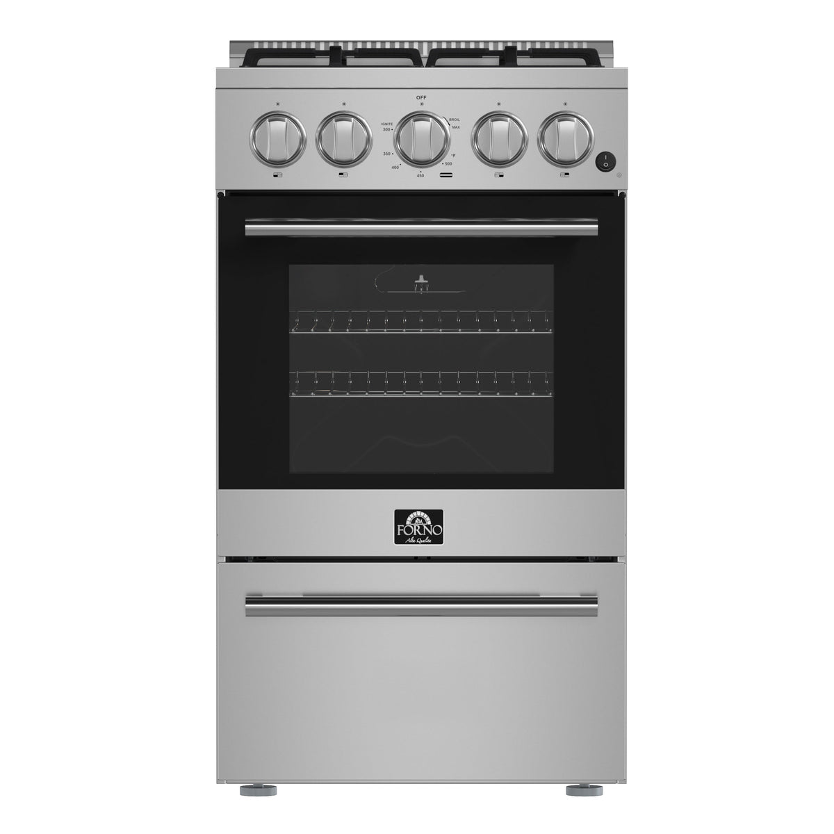 Forno Lamazze 20-Inch Freestanding Gas Range, Compact Design, Energy Efficient - FFSGS6265-20