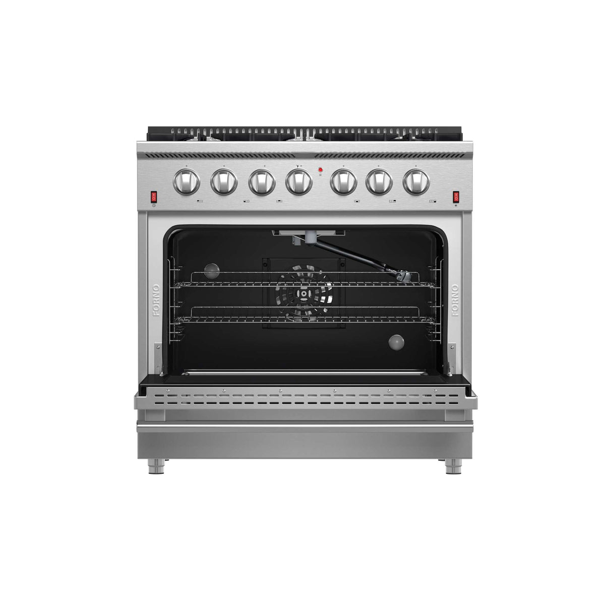 Forno Galiano 36-Inch Freestanding Gas Range, Stainless Steel, 6 Burners, Energy Efficient - FFSGS6244-36