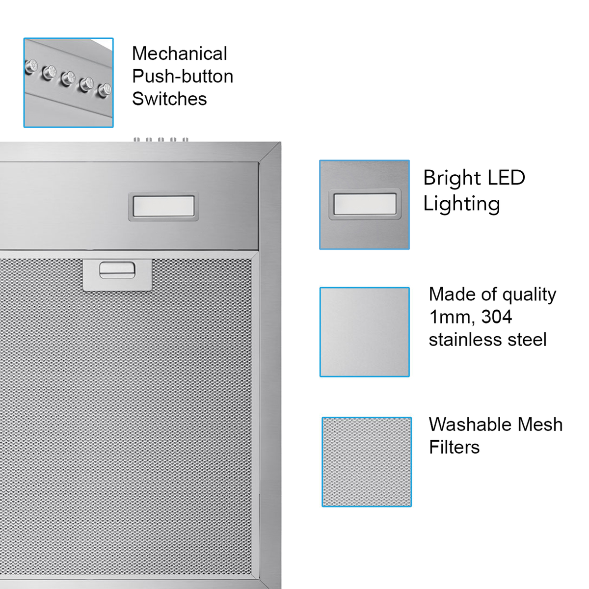 Victory 30-Inch 600 CFM Wall Mount Range Hood in Stainless Steel