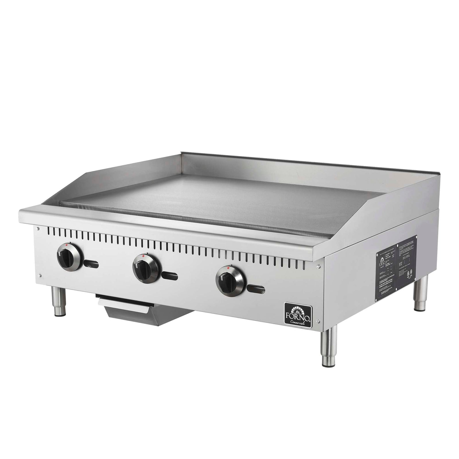 Forno Commerciale 36 Inch Gas Griddle, 3 Burners - FCMGG0055-36