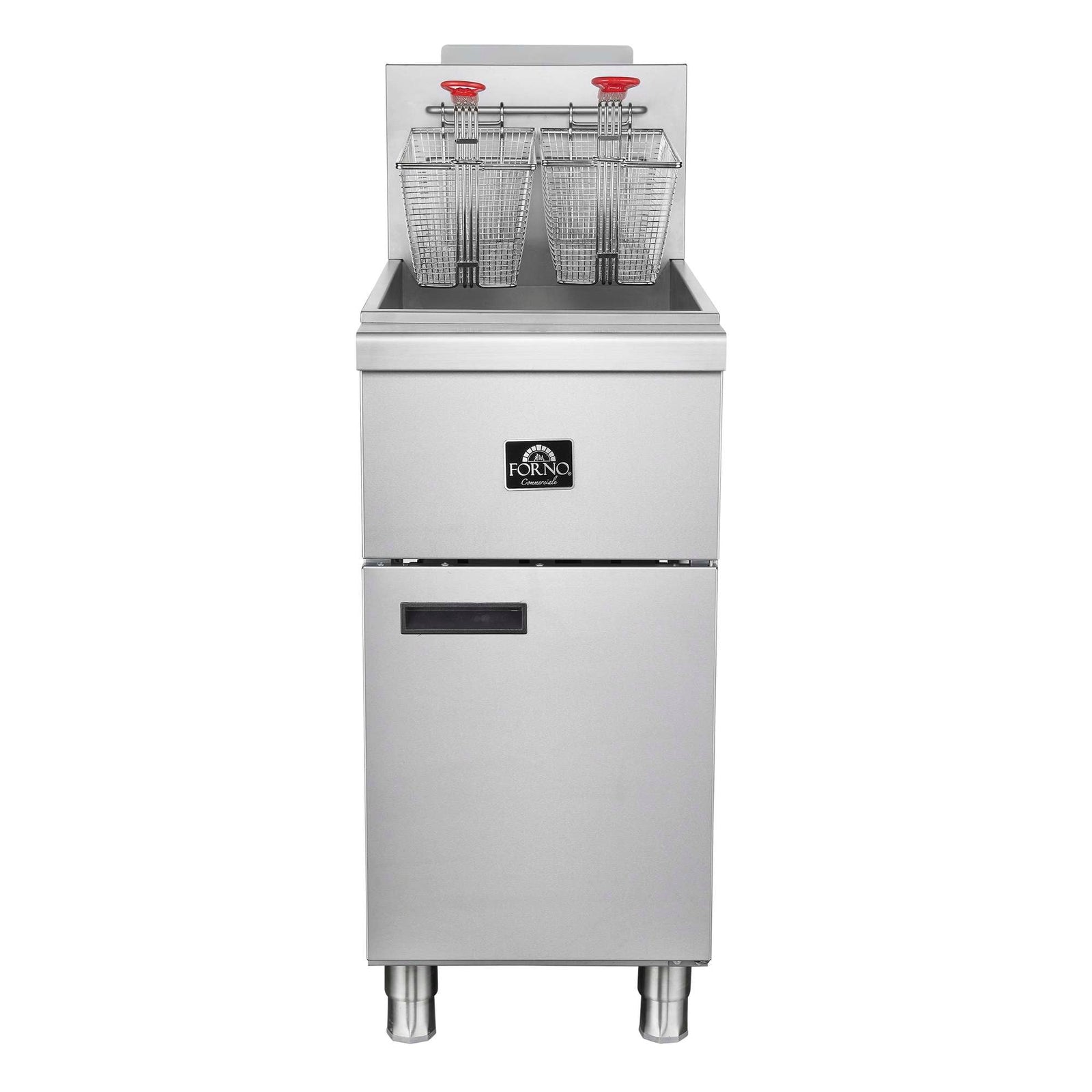 Forno Commerciale Propane Gas Deep Fryer, 3 Burners 90,000 BTU, 40 lbs Oil Capacity - FCMGF0016