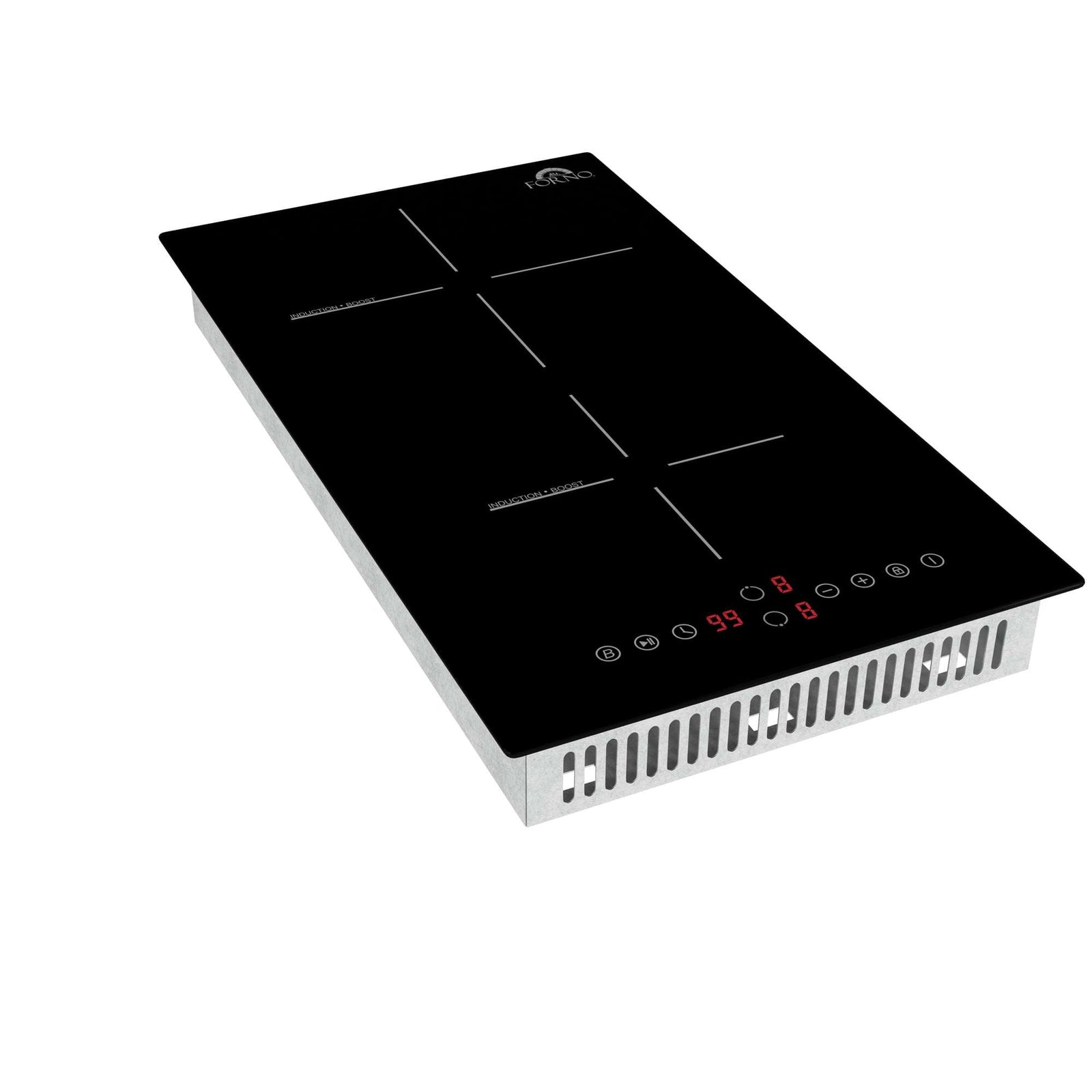 Forno Parco 12-Inch Induction Cooktop, 2 Zones, 3,600W Total Power, Touch Control, 9 Power Levels, Booster Function - FCTIN0583-12