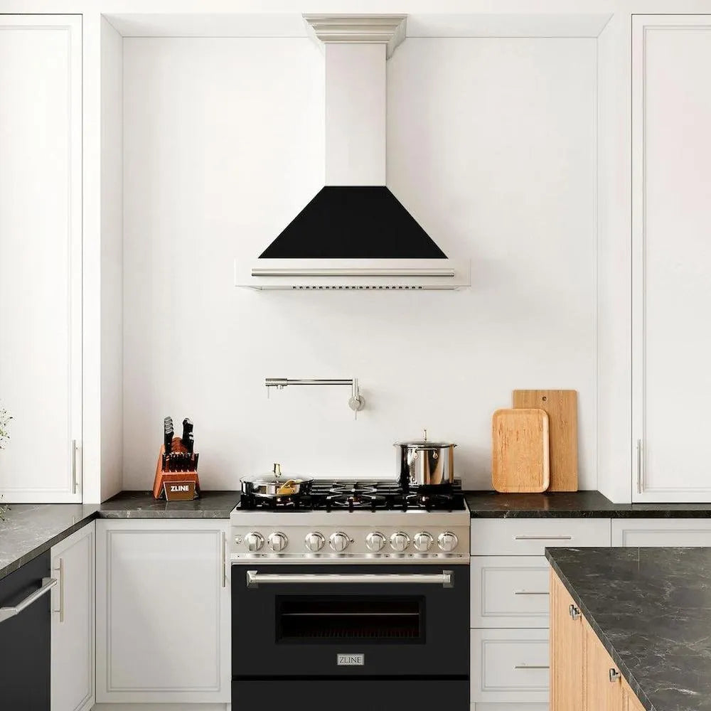 ZLINE 36-inch range hood in black matte KB4STX-BLM-36, view 2