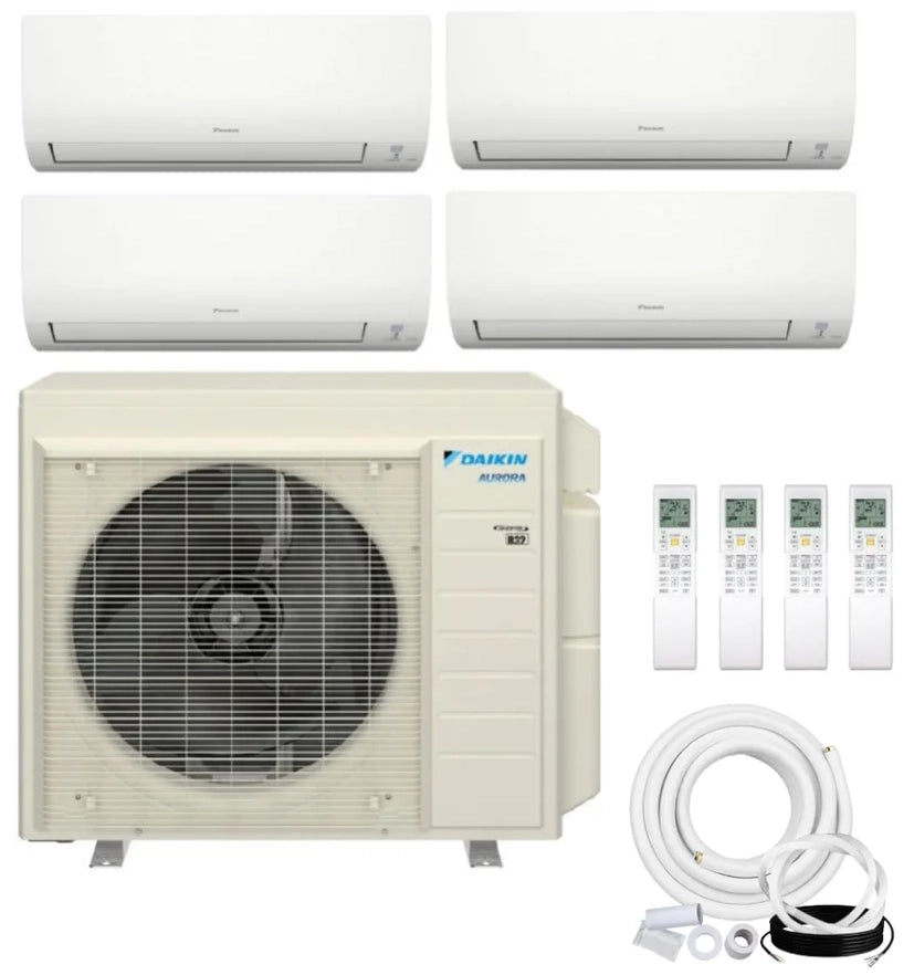 Daikin MXM 36,000 BTU (7K + 7K + 9K + 12K) 20 SEER2 4 Zone Wall Mount Mini Split Heat Pump System - R32 - 230V