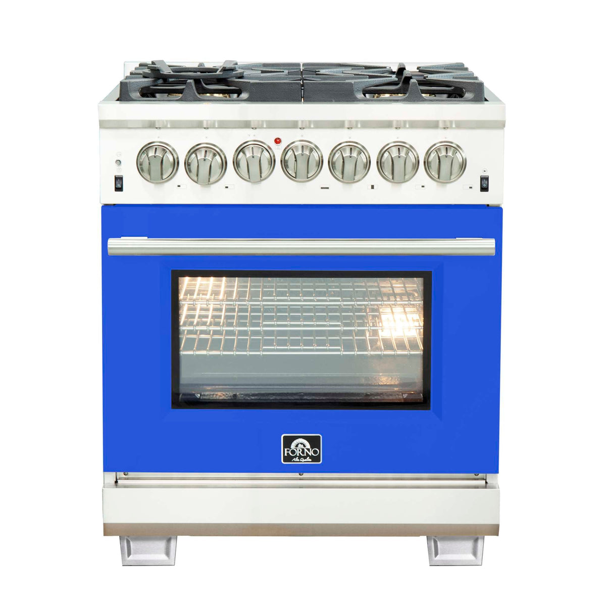 Forno Capriasca 30-inch dual fuel range, stainless steel
