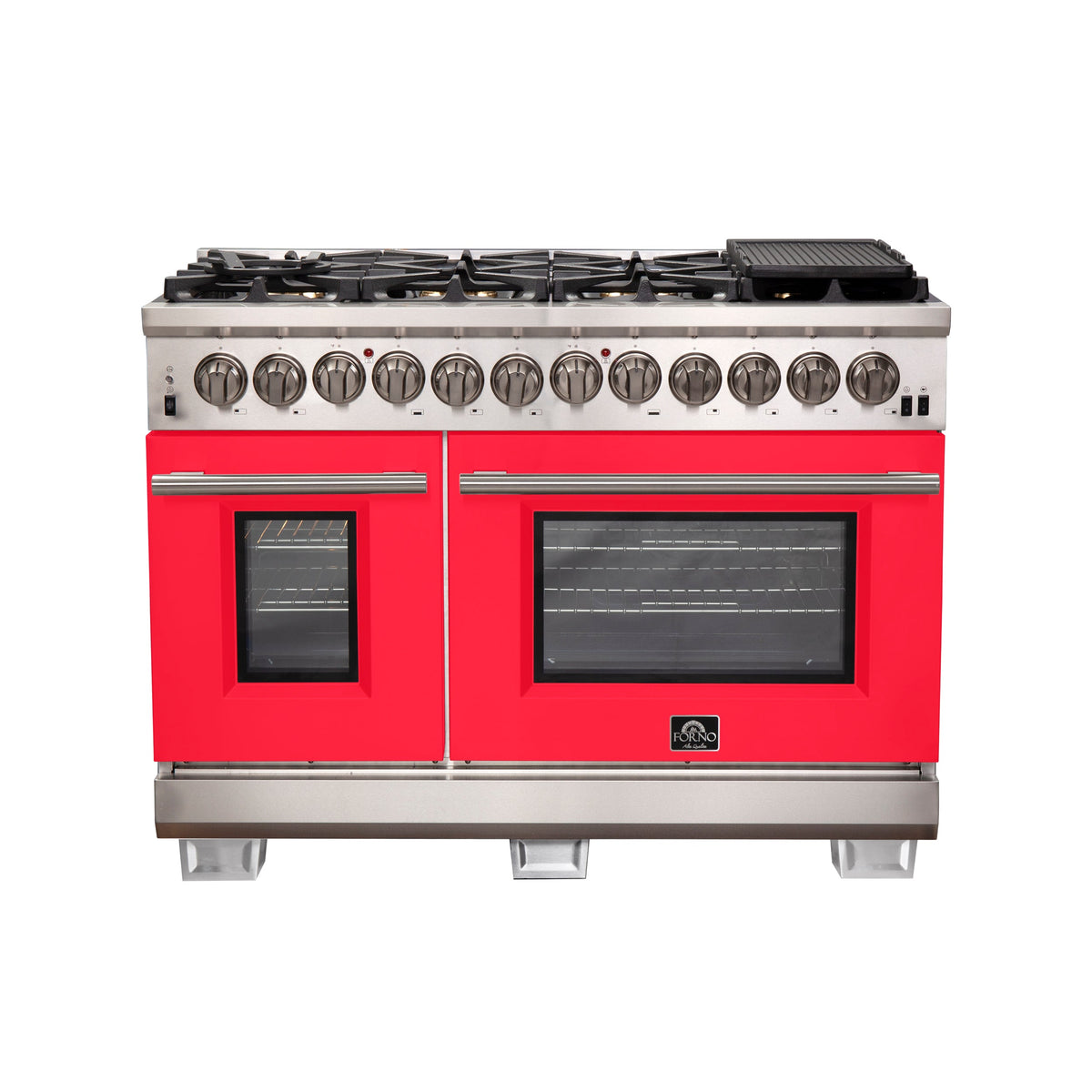 Forno Capriasca 48-inch dual fuel range, stainless steel