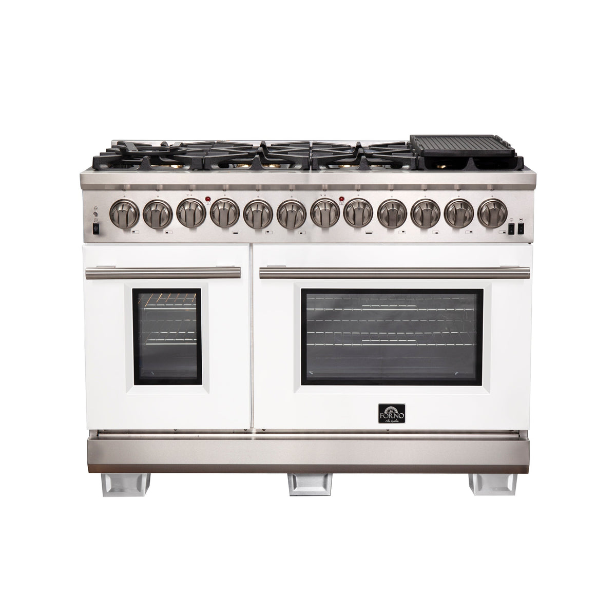 Forno Capriasca 48-inch dual fuel range, white