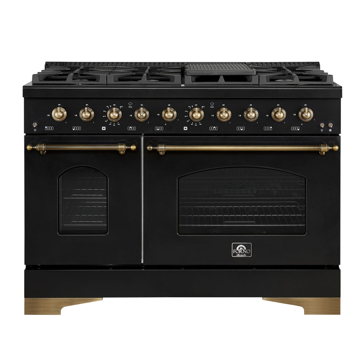 Forno Antico 48-inch dual fuel range, black
