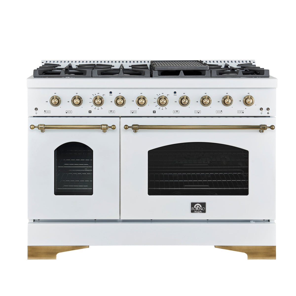 Forno Antico 48-inch dual fuel range, white