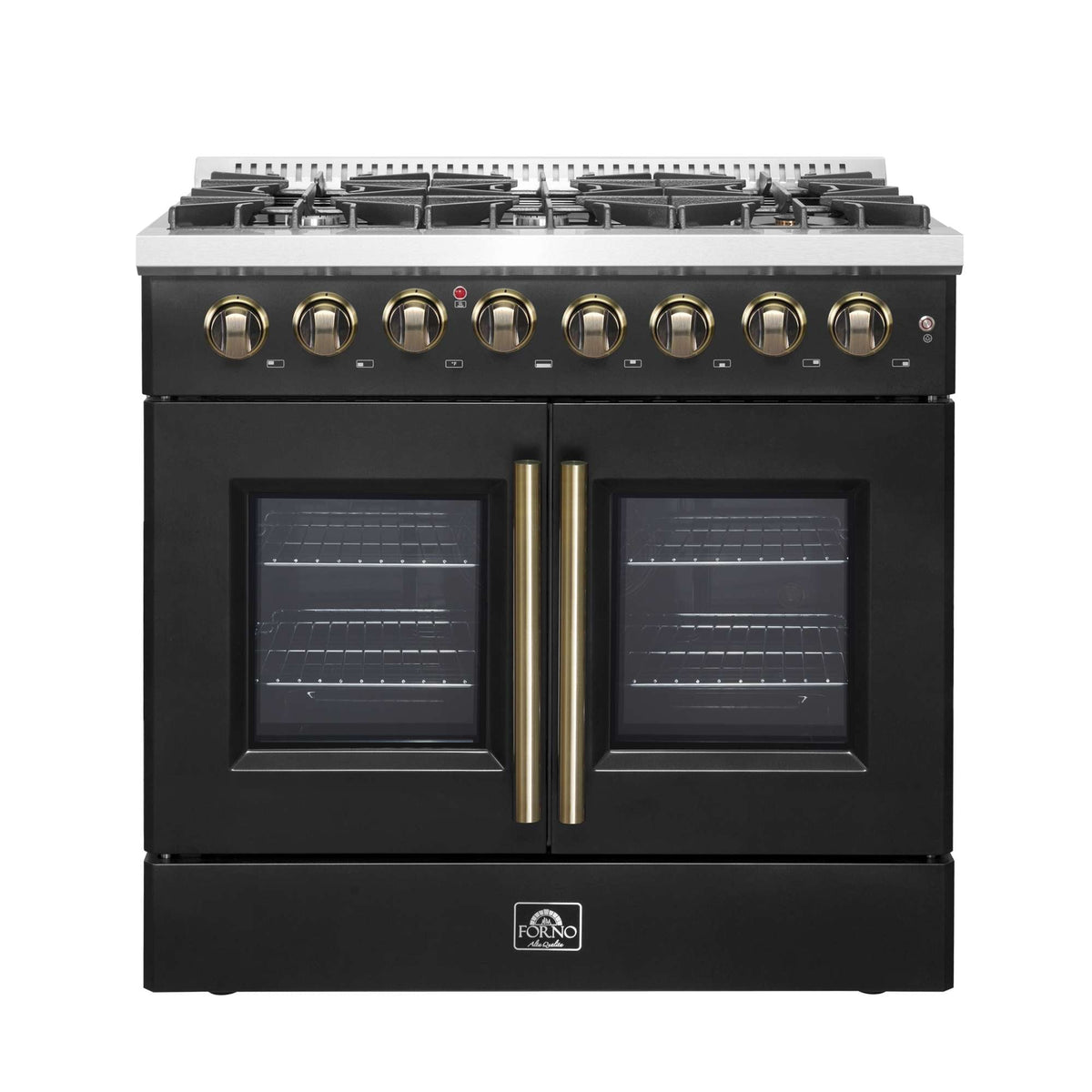 Forno Galiano 36-inch french door dual fuel range, black