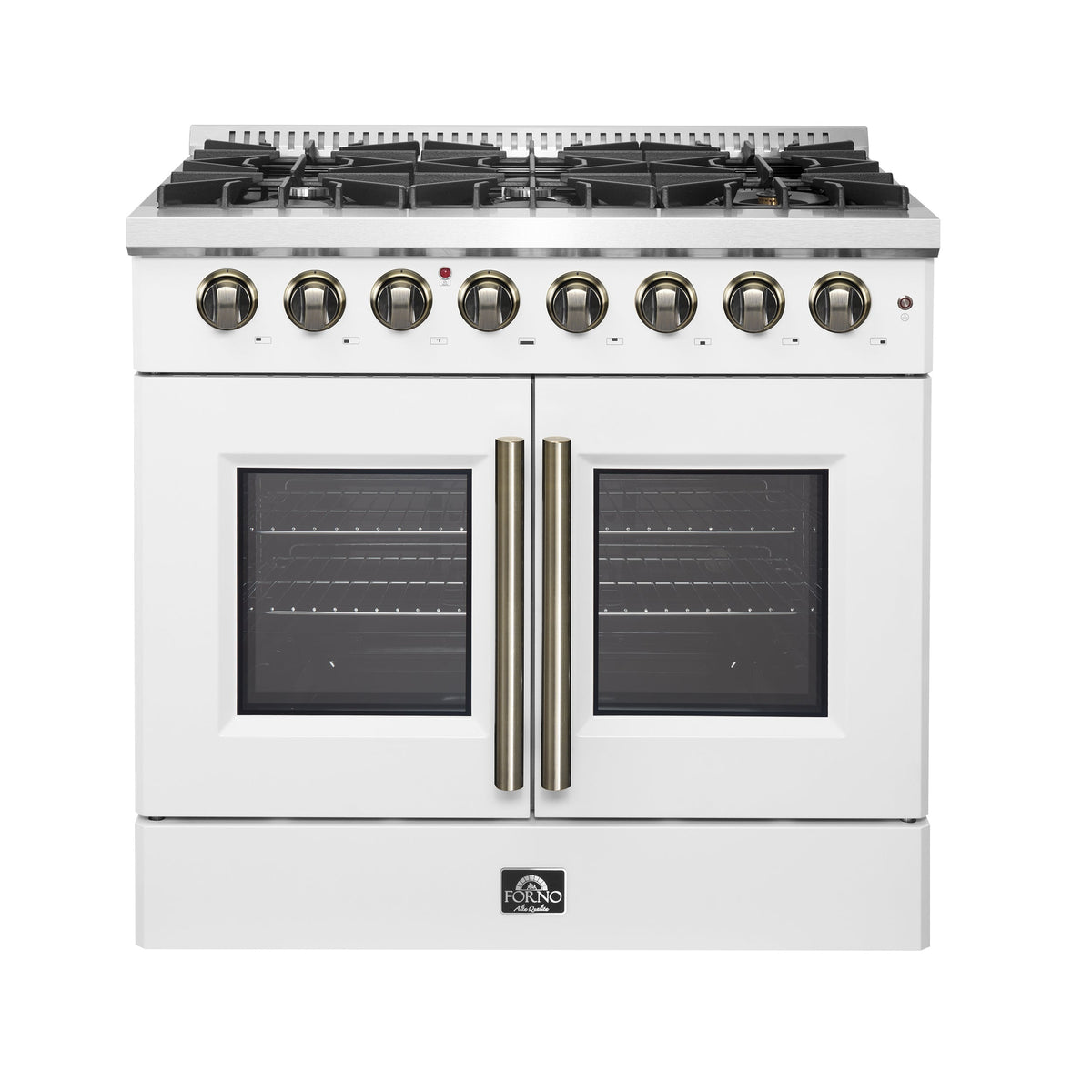 Forno Galiano 36-inch french door dual fuel range, white
