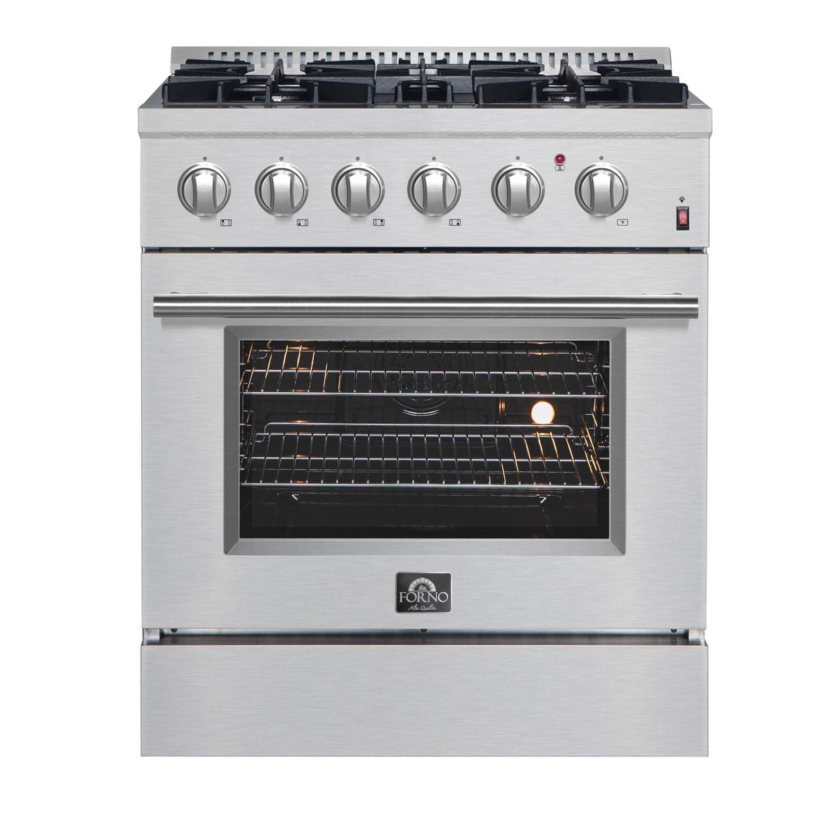 Forno Marco 30-inch dual fuel range, stainless steel