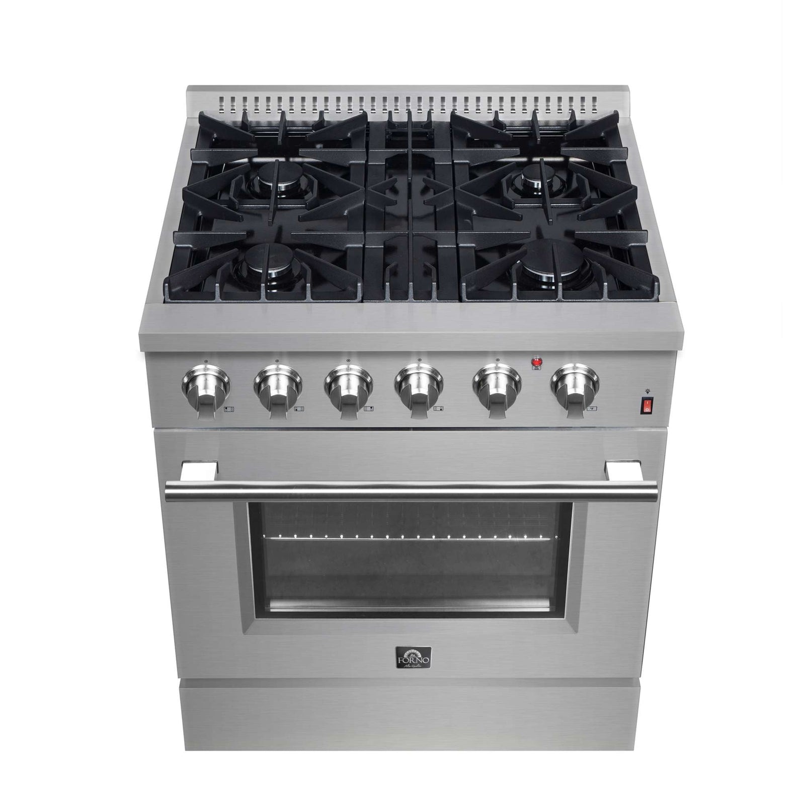 Forno Marco 30 Inch Dual Fuel Range cooktop overview