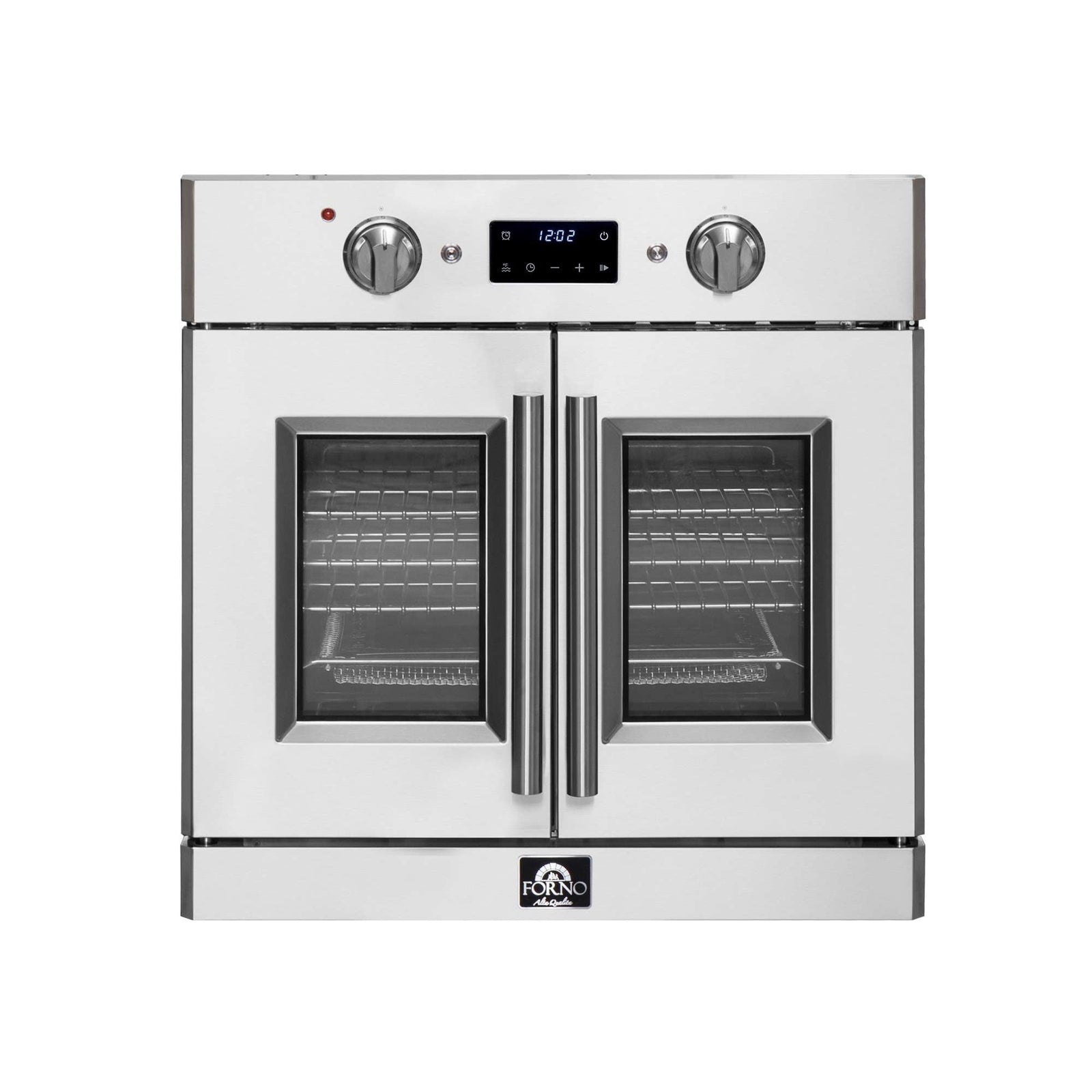 Forno Gallico 30-Inch Electric French Door Wall Oven, Stainless Steel, True Convection, Air Fry, Self-Cleaning - FBOEL1371-30