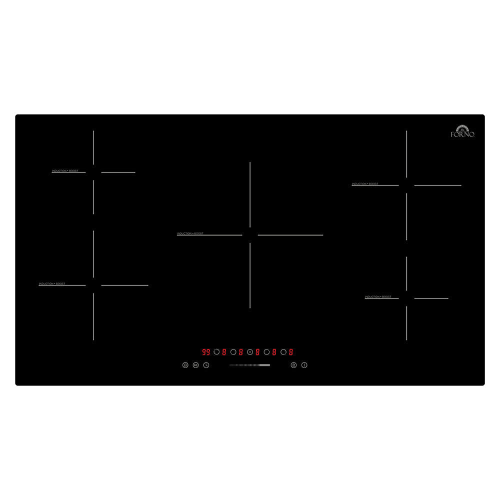 Forno Parco 36-Inch Induction Cooktop, 5 Zones, 10,200W Total Power, Touch Control, 9 Power Levels, Booster Function - FCTIN0583-36