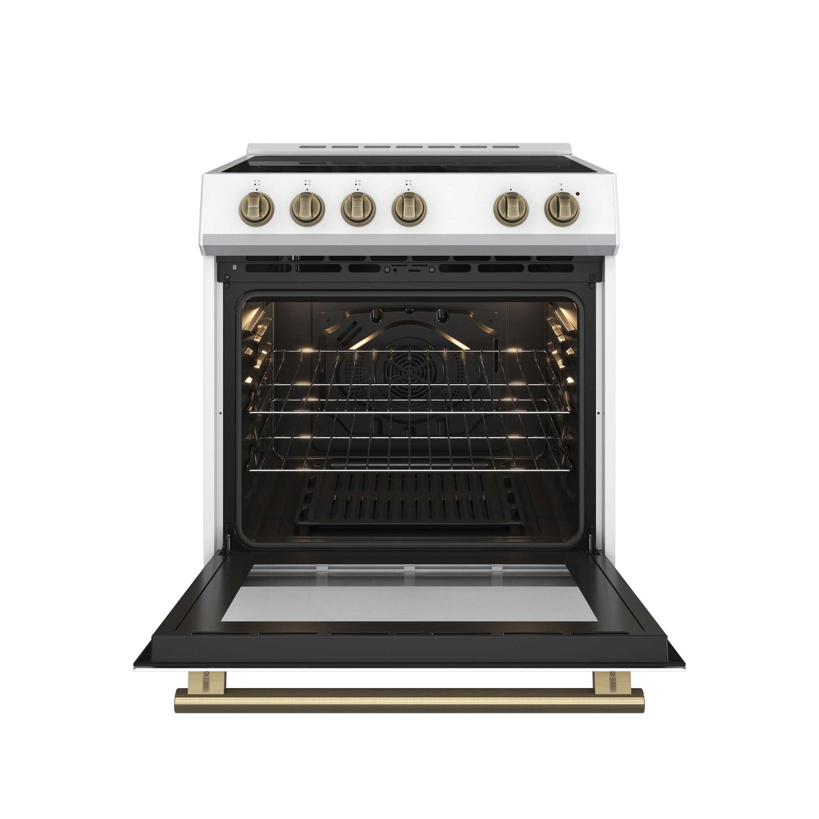 Forno Leonardo Espresso 30-Inch White Electric Range, True Convection, Energy Efficient - FFSEL6022-30WHT