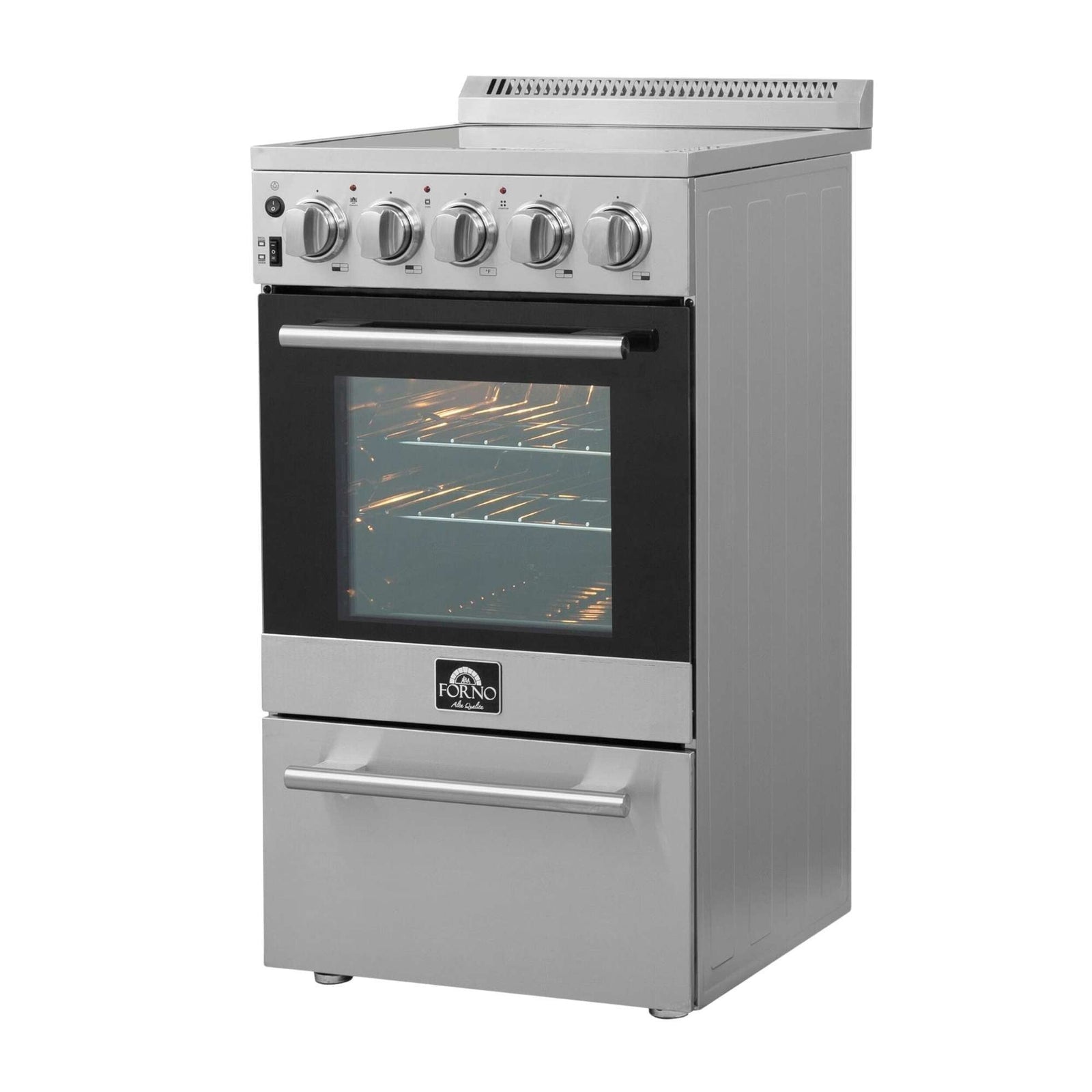 Forno Pallerano 20 Inch Freestanding Electric Range, Compact Design - FFSEL6052-20