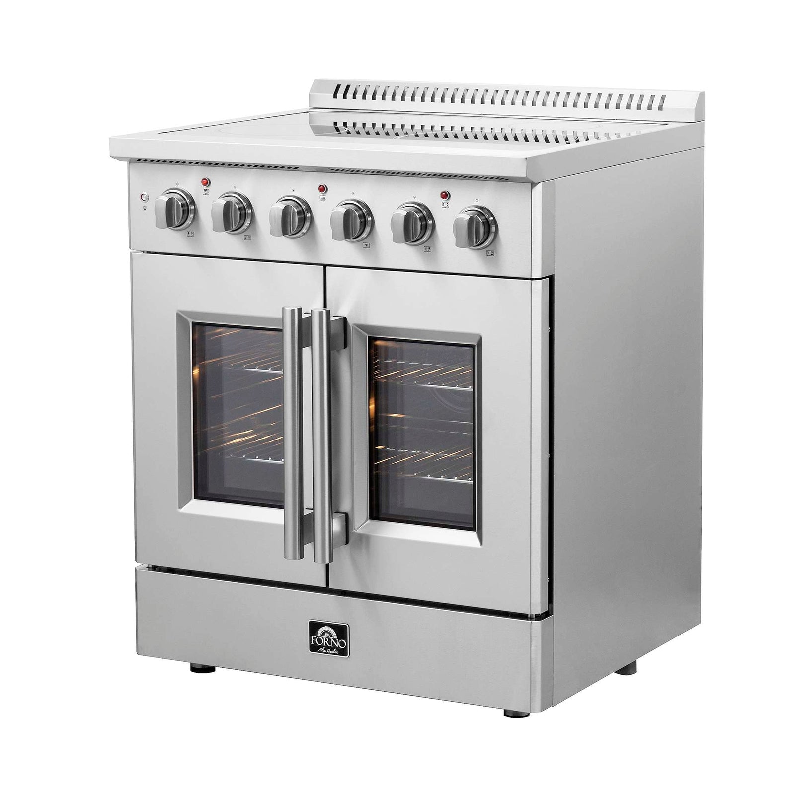Forno Galiano 30-Inch Freestanding French Door Electric Range, True Convection, Energy Efficient - FFSEL6917-30