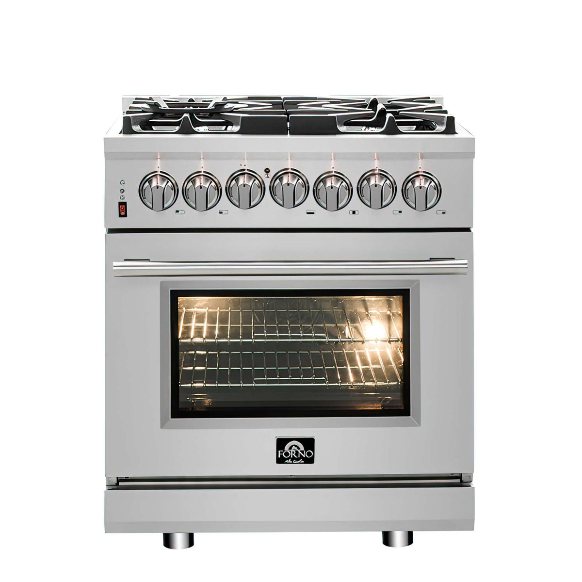 Forno Massimo 30-inch dual fuel range in stainless steel FFSGS6125-30