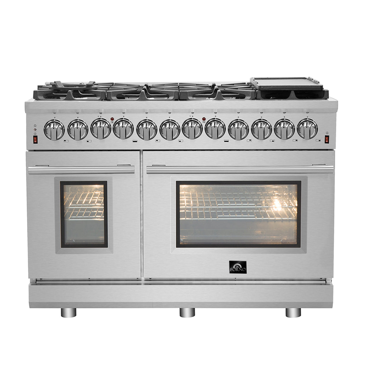 Forno Massimo 48-inch dual fuel range, stainless steel