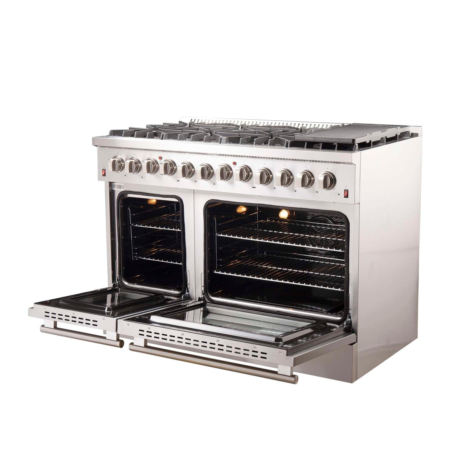 Forno Galiano 48 Inch Dual Fuel Range angle open