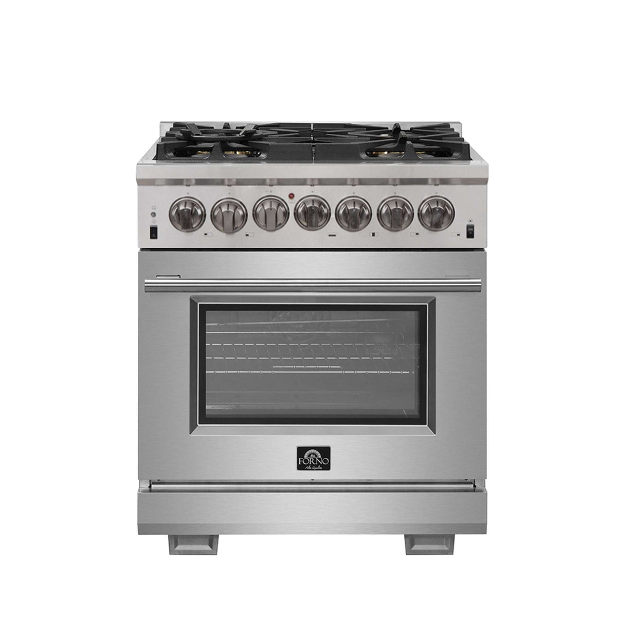 Forno Capriasca 30-inch dual fuel range, stainless steel