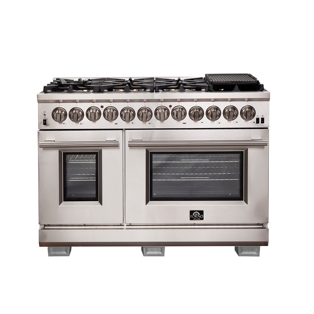 Forno Capriasca 48-inch dual fuel range, stainless steel