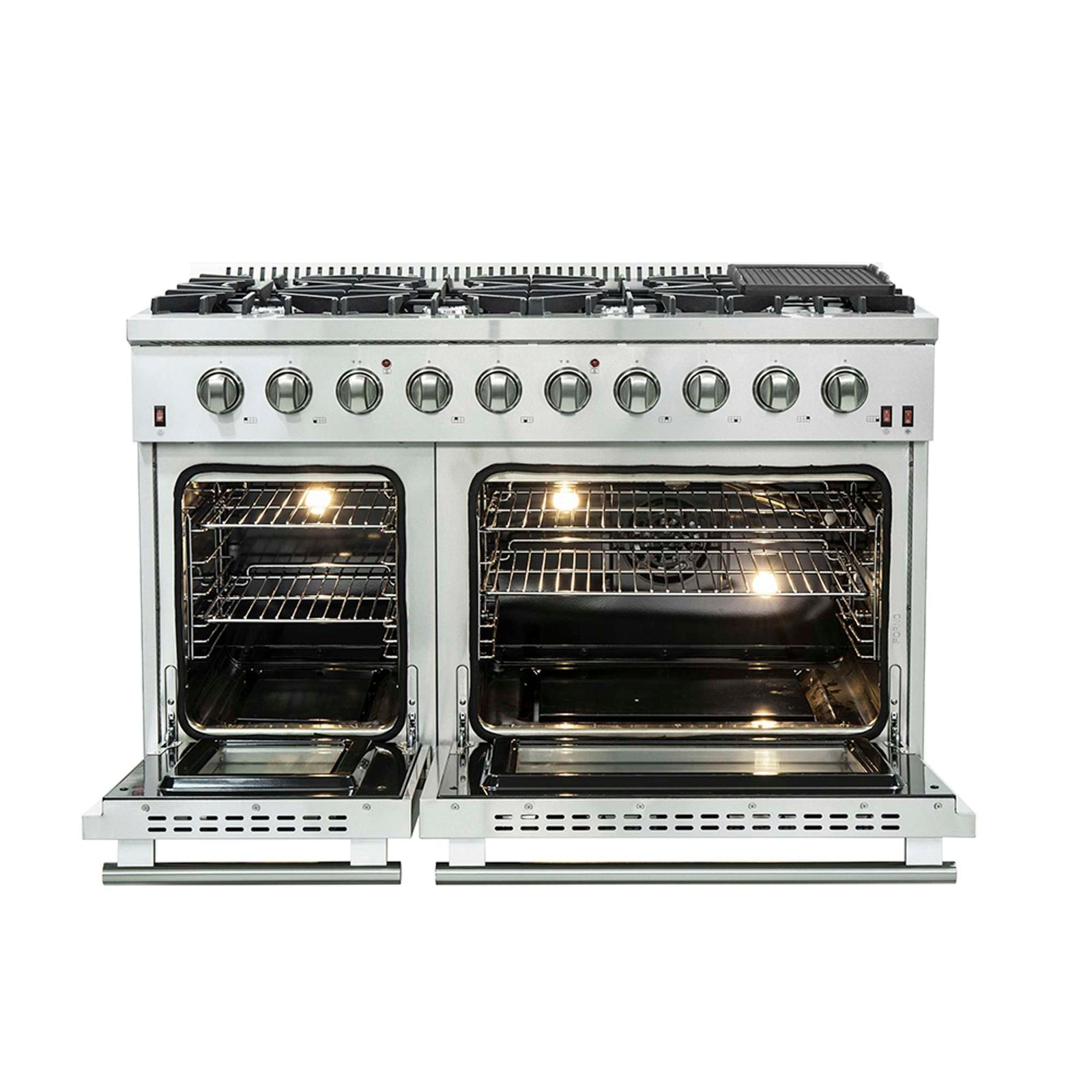Forno Premium 2-Piece Kitchen Bundle - Galiano 48" Gas Range, 60" Side-by-Side Refrigerator - FBDL-005-01CAUS
