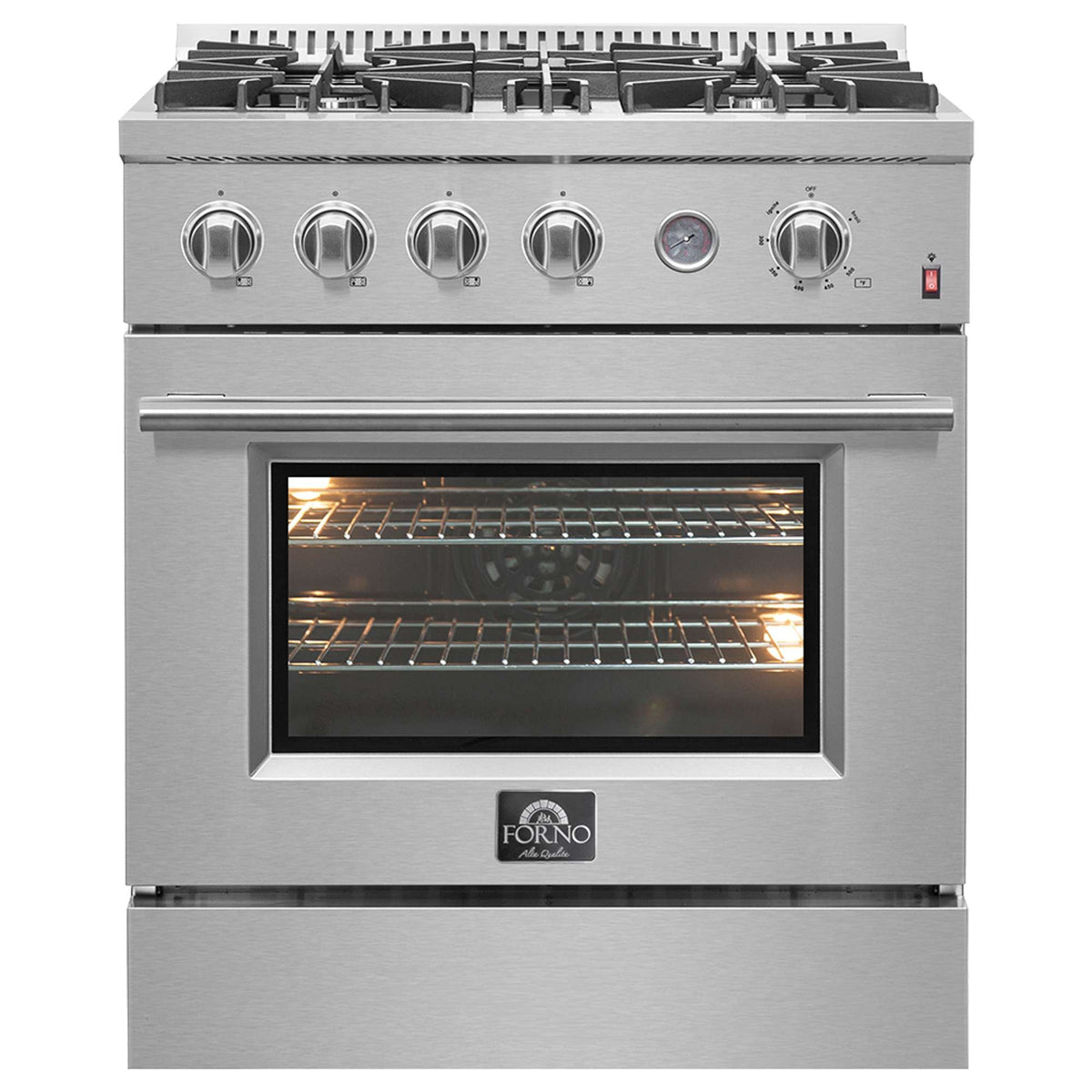 Forno Marco 30-inch gas range, stainless steel